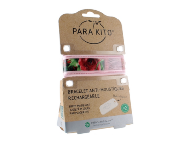 Parakito Bracelet Anti-moustiques fleur rose